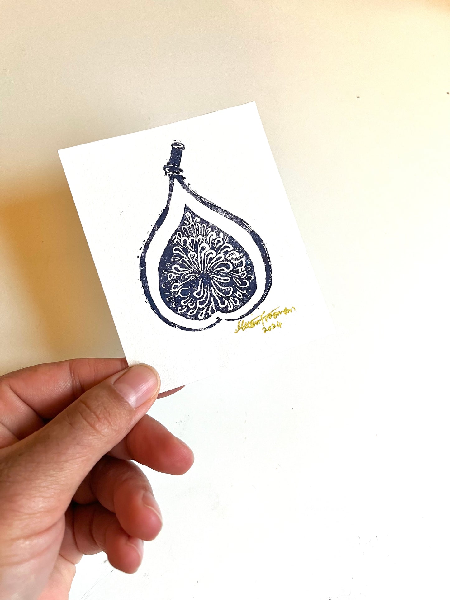 Mini Persian Garden Fruit Lino Prints (single,4 Pack or 5 pack Available)